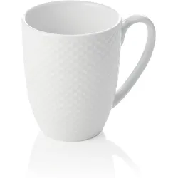 24x Becher Set, Ø 8 cm, 300 ml, weiß, Porzellan, Kaffee Tasse