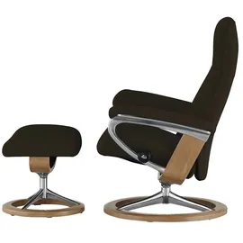 Stressless Relaxsessel mit Hocker Leder 91 x 102 x 79 cm Braun
