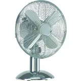 Syntrox Retro Chrom 41 cm Tischventilator mit Oszillation