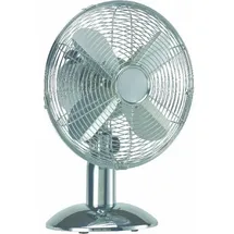 Syntrox Retro Chrom 41 cm Tischventilator mit Oszillation