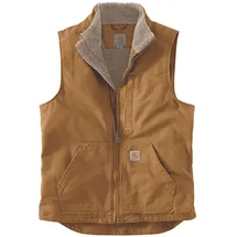 CARHARTT Washed Duck Lined Mock Neck VEST Carhartt® Brown - L