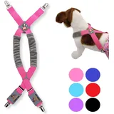 FunnyDogClothes Hunde-Hosenträger für Haustierkleidung, Windeln, Hosen, Röcke, Bauchbänder für kleine, mittelgroße und große Hunde (L/XXL) 11,3 kg – 45,4 kg, Rosa