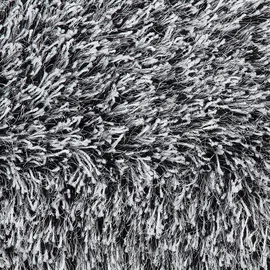 Beliani CIDE Shaggyteppich 80 x 150 cm Schwarz/Weiß