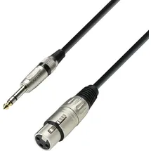 Adam Hall K3 BFV 0100 Mikrofonkabel XLR female auf 6,3 mm Klinke stereo 1 m, 1 Meter