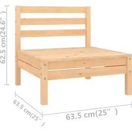 vidaXL 10-tlg. Garten-Lounge-Set Massivholz Kiefer