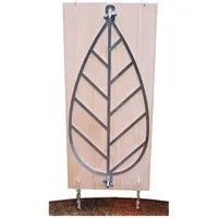 LAUBSCHAL 34 cm Flammlachsbrett - Flammlachsbretter mit Halterung aus Edelstahl - Lachsbrett aus Buche - Feuerschale - Räucherbrett - Flammlachs - Made in Germany