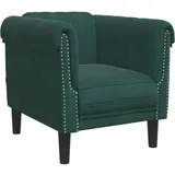 vidaXL Sessel Dunkelgrün Samt 57,8 x 74 x 77 cm Grün