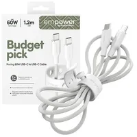 Panzer Glass PanzerGlass empower 60W USB-C to USB-C Cable USB 2.0 1.2M White