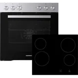 Respekta Backofen Herdset Einbau Kochfeld Glaskeramik rahmenlos 72 L Respekta HS2001-26