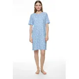 MEY Flower Meadow Nachthemd Blau 3XL