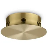 Ideal Lux Deckenbaldachin MAGNETICO, 6-fach, magnetische Blende, rund, Ø 12.5cm / H 4cm, messing IDEA-307084