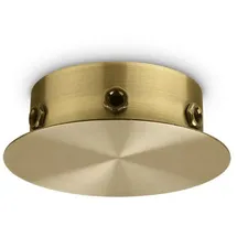 Ideal Lux Deckenbaldachin MAGNETICO, 6-fach, magnetische Blende, rund, Ø 12.5cm / H 4cm, messing IDEA-307084