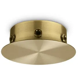 Ideal Lux Deckenbaldachin MAGNETICO, 6-fach, magnetische Blende, rund, Ø 12.5cm / H 4cm, messing IDEA-307084