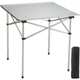 Vevor Klapptisch Campingtisch 705 x 700 x 700 mm, Zusammenklappbarer Gartentisch Balkontisch Mehrzwecktisch 30 kg Belastbar Aluminiumlegierung Camping Tisch Falttisch Hochtemperaturbeständig Tragbar