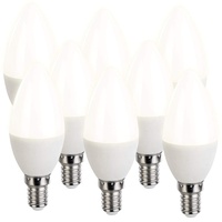 Luminea 8er-Set LED-Kerzen, warmweiß, 470 Lumen, E14: G, 6