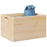 vidaXL Holzkiste mit Griffen 40x30x23 cm Massivholz Kiefer