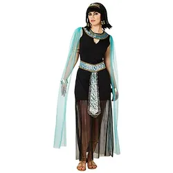 Kleid "Pharaonin", schwarz/türkis