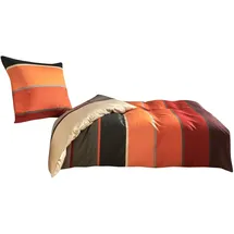 Traumschlaf Orlando Gestreift Orange 135 x 200 cm + 80 x 80 cm