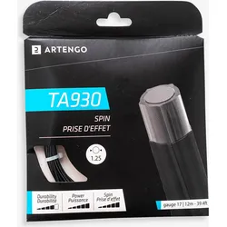 Artengo Monofaser Tennissaite 1,25 mm - TA930 Spin schwarz EINHEITSGRÖSSE