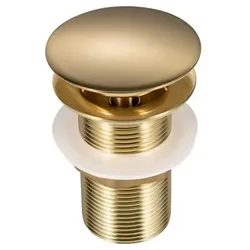 Ablaufgarnitur ohne Überlauf - gold brush (Messing)