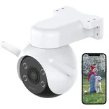 7links WLAN-Pan-Tilt-Outdoorkamera 4K Weiß