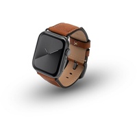 JT Berlin Smartwatch-Armband Charlie, [Apple Watch Leder-Armband, Handgefertigt in Deutschland] braun|grau
