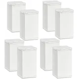 SOTECH 8 Stück Möbelfüße Quebec 80 mm (+ 10 mm) 40 x 40 mm weiß höhenverstellbare Schrankbeine aus Aluminium