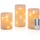 CCLIFE LED Kerzen Set mit Fernbedienung Timer Funktion 300 Stunden flackernde Paraffin Echtwachs,mit Lichterkette