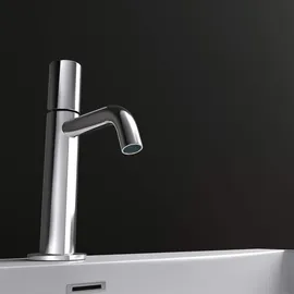 doporro Wasserhahn Bad Silber in modernem Design Waschtischarmatur für Waschbecken, Mischbatterie Bad 20,7 cm hoch
