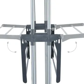 Relaxdays Wäscheständer Turm rollbar grau/silber