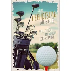 Geburtstagskarte Golfer 51-1584   Bild