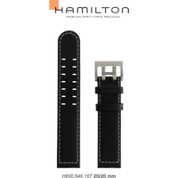 Hamilton Leder Khaki Aviation Band-set Leder-schwarz-20/20 H690.646.107 - schwarz