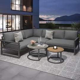 stilvora Gartenlounge-Set 5-tlg. Grau