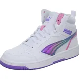 Puma Rebound V6 Mid Bouncy Sky Jr Sneaker, White-Lavender Alert-Mauved Out, 37 EU