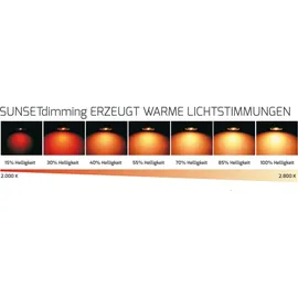 dotlux LED-Einbaustrahler 8W MULTIsun 2000-2800K Sunset dimming Blende rund