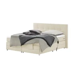 uno Motor-Boxspringbett   Manolo , creme , Maße (cm): B: 202 H: 112