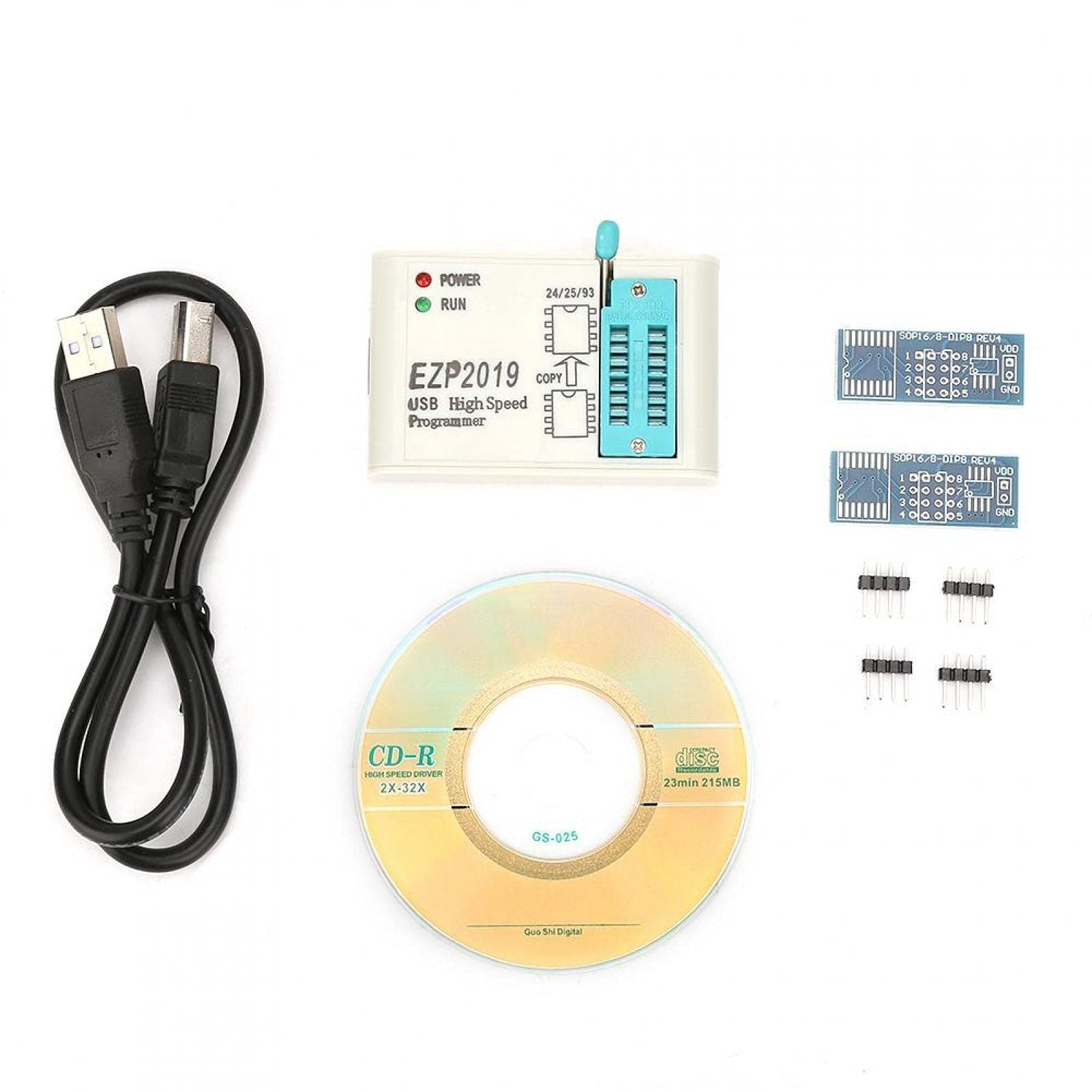 Telituny USB Programmer EZP2019 High Speed Flash Programmer for 24 25 93 bios with Off-line Copy Function for Circuit Board Memory Chip DVD Repair (#1)