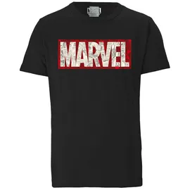 LOGOSHIRT T-Shirt "Marvel Comic Block Logo", Jungen, Gr. 3XL, schwarz, 100% Baumwolle, unifarben, normal, Rundhals, Shirts T-Shirt, mit coolem Print