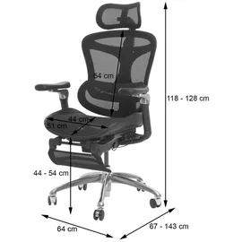 SIHOO Bürostuhl Kunstleder Schwarz