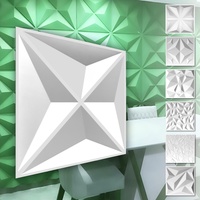 HEXIM 3D Wandpaneele, PVC Kunststoff weiß - Diamond Design Paneele 50x50cm Wandverkleidung (0.25QM HD003) Deckenpaneel Paneel Platte