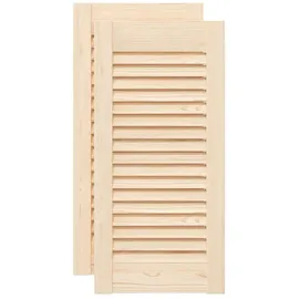vidaXL Schranktüren Lamellen-Design 2 Stk. 61,5x29,5cm Massivholz vidaXL