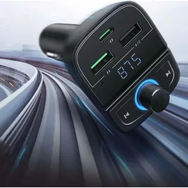UGREEN FM Transmitter Bluetooth 5.0 MP3 Car Charger - Schwarz