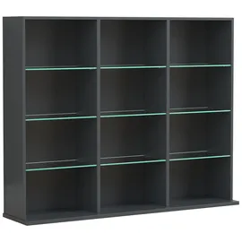 VCM Bücherregal 40 x 30 x 180 cm Schwarz