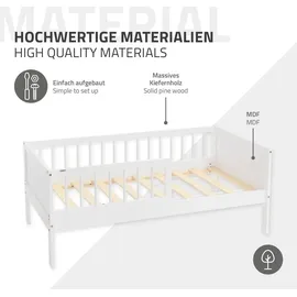 ML-Design Jugendbett ML-DESIGN 70 x 140 cm Kiefer weiß