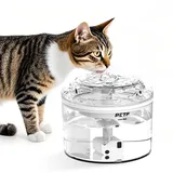 Piashow Trinkbrunnen für Katze, Katzenbrunnen Trinkbrunnen, Leiser Automatischer Katzentrinkbrunnen, Pet Drinker für Hunde und Katzen, Mit Aktivkohlefilter und Transparentem Wasserstand