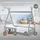 ML-Design Kinderbett Tipi 70 x 140 cm Kiefer grau