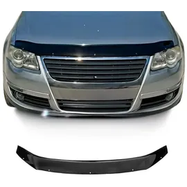 Omac Motorhaube Deflektor Steinschlagschutz kompatibel mit Vw Passat B6 2005-2010 Schwarz