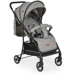 Cangaroo Kinderwagen London Buggy, Aluminiumrahmen, verstellbare Rückenlehne hellgrau