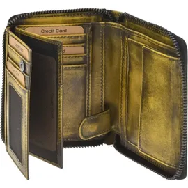 GREENBURRY RFID Geldbörse Damen gelb - braun