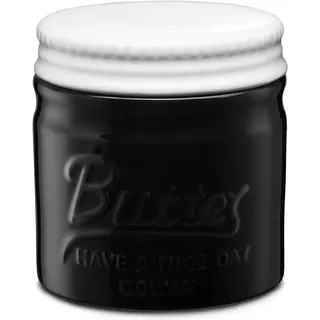 DOWAN Butterdose DOWAN Porzellan Buttertopf Französische Butterdose mit Deckel, Porzellan schwarz